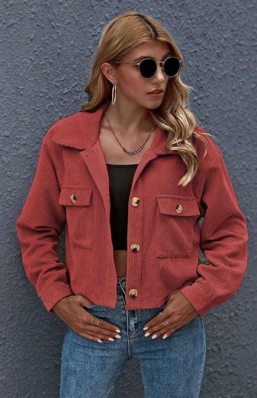 Autumn And Winter Fashion Corduroy Shirt Coat - 808Lush