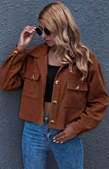 Autumn And Winter Fashion Corduroy Shirt Coat - 808Lush