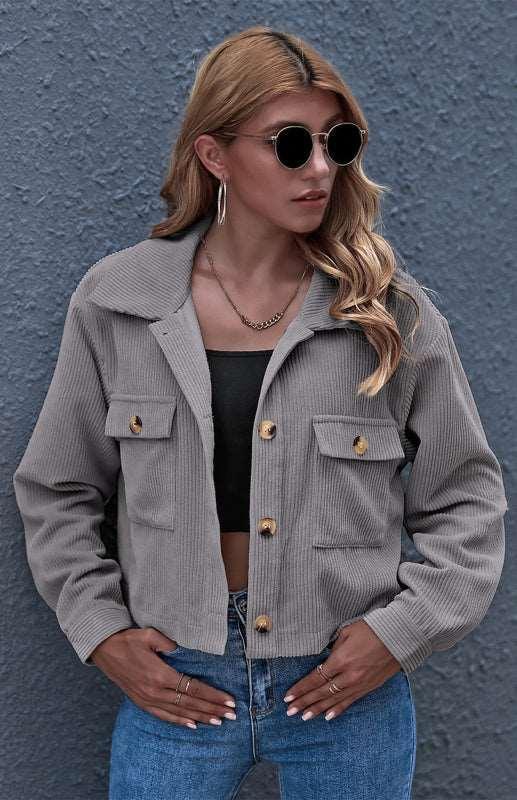 Autumn And Winter Fashion Corduroy Shirt Coat - 808Lush