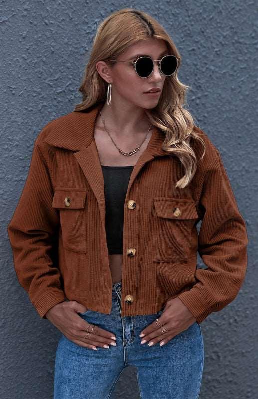 Autumn And Winter Fashion Corduroy Shirt Coat - 808Lush