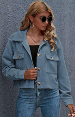 Autumn And Winter Fashion Corduroy Shirt Coat - 808Lush