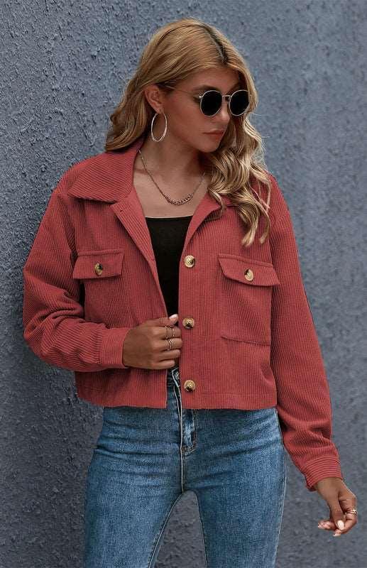 Autumn And Winter Fashion Corduroy Shirt Coat - 808Lush