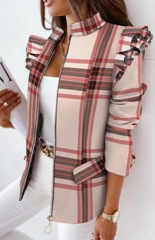 Autumn Winter Long Sleeve Printed Blazer - 808Lush