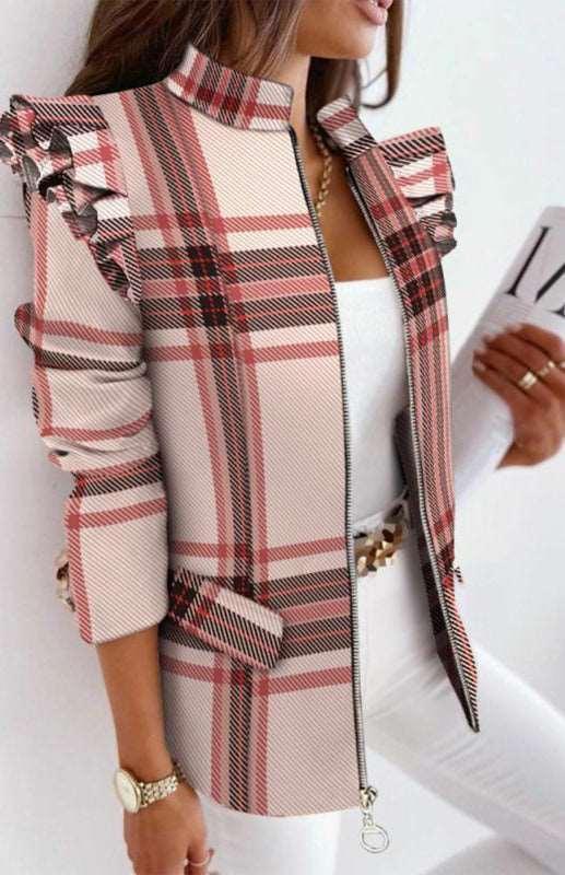 Autumn Winter Long Sleeve Printed Blazer - 808Lush