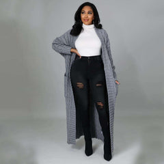 Autumn Winter Women Clothing Sexy Casual Long Sleeve Long Sweater Coat - 808Lush