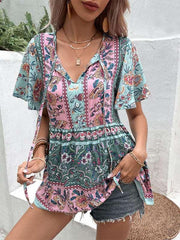 Bohemian printed ethnic style women's temperament shirt women BLOUSE - 808Lush