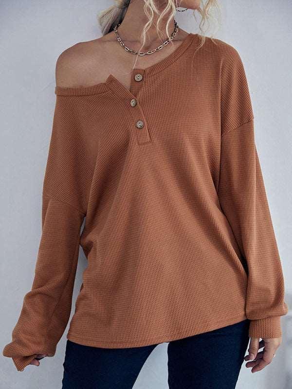 Casual Solid Color Long Sleeve Knit Sweater Thin Section - 808Lush