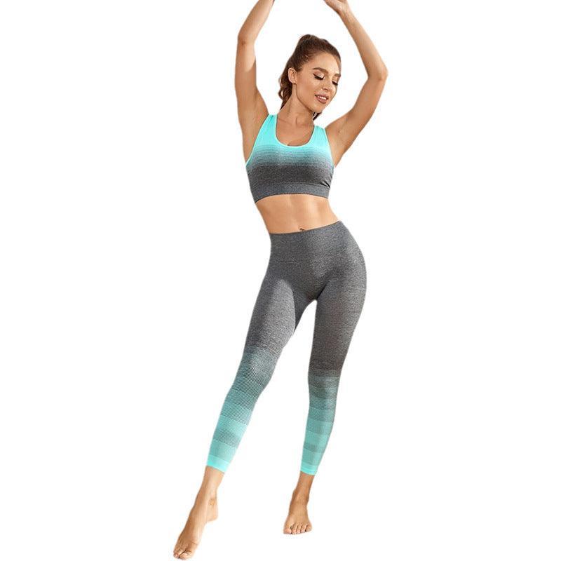 Women's Seamless Breathable Moisture Wicking Bra Yoga Set - 808Lush