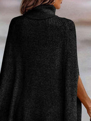 Fashion Sweater Turtleneck Loose Cape Sweater - 808Lush