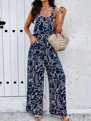 Feminine Elegant Abstract Print Jumpsuit Overalls - 808Lush