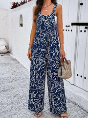 Feminine Elegant Abstract Print Jumpsuit Overalls - 808Lush