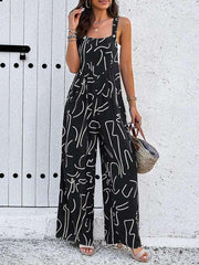 Feminine Elegant Abstract Print Jumpsuit Overalls - 808Lush