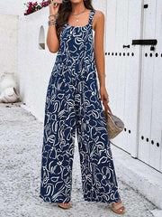 Feminine Elegant Abstract Print Jumpsuit Overalls - 808Lush