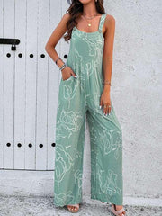 Feminine Elegant Abstract Print Jumpsuit Overalls - 808Lush