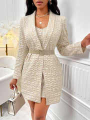 Lapel Pattern Loose Buttonless Two Piece Suit - 808Lush