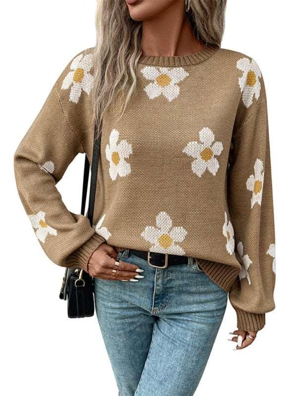 Fashion Women's Long Sleeve Jacquard Sweater - 808Lush