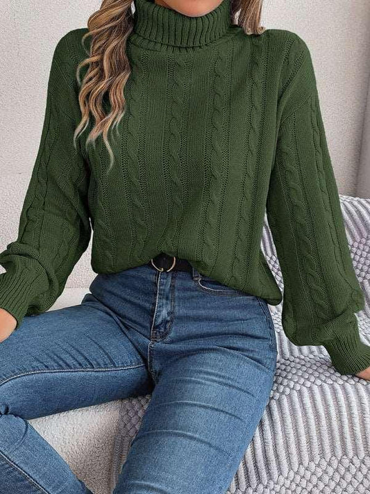 twist long-sleeved turtleneck sweater - 808Lush