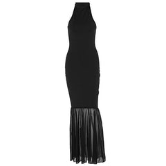 Slim Fit Sexy Mesh Maxi Dress