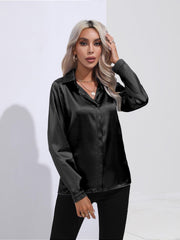 Satin Shirt Long Sleeve Formal Shirt - 808Lush