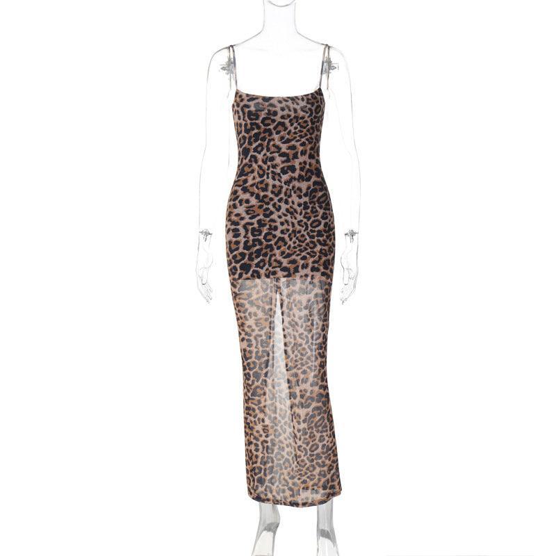 Leopard Print Patchwork Dress - 808Lush