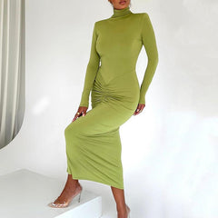 Long Sleeves Sexy Elegant Bodycon Midi Dress - 808Lush