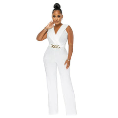 Women Slim Casual Sleeveless Jumpsuit