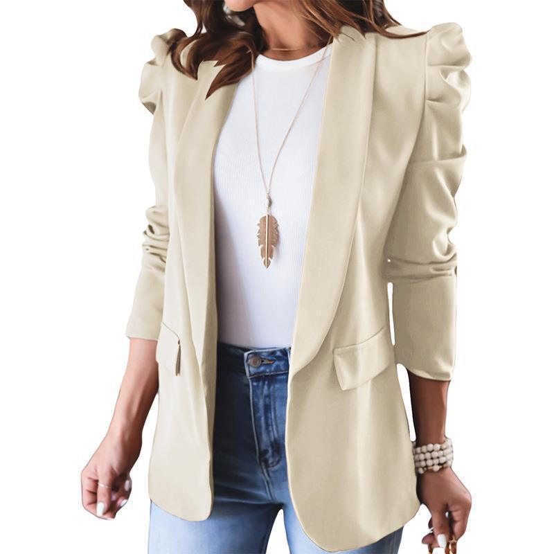 Women Long Sleeve Collared Blazer - 808Lush