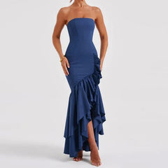 Elegant Tube Top Backless Hip Wrapped Dress