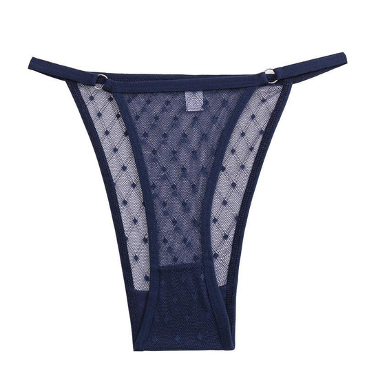 Women High Waist High Slit T-Back Sexy Cutout out Lace Thin Belt Panty - 808Lush