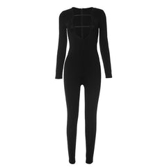 Long Sleeve Cutout Sexy Jumpsuit - 808Lush