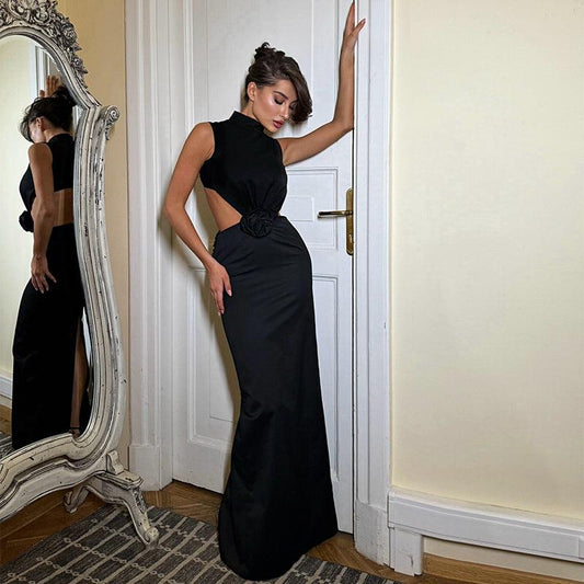 Elegant Hollow Out Cutout Backless Sexy Red Carpet Dress - 808Lush