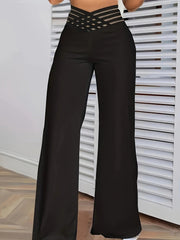 Women Pants Fall High Waist Casual Straight Leg Pants