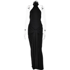 round Neck Tied Backless Maxi Dress