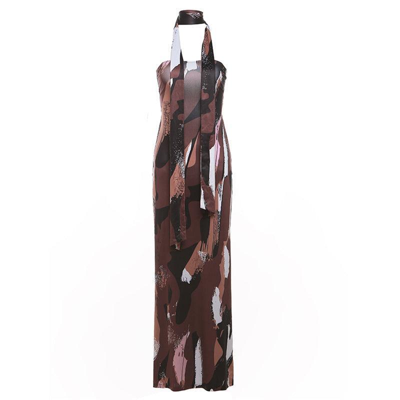 Sexy Bandeau off Neck Slim Fit Backless Maxi Dress - 808Lush