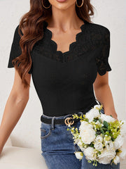 V neck Lace Top for Women