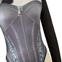 Three Dimensional Printed Long Sleeve women bodysuit - 808Lush