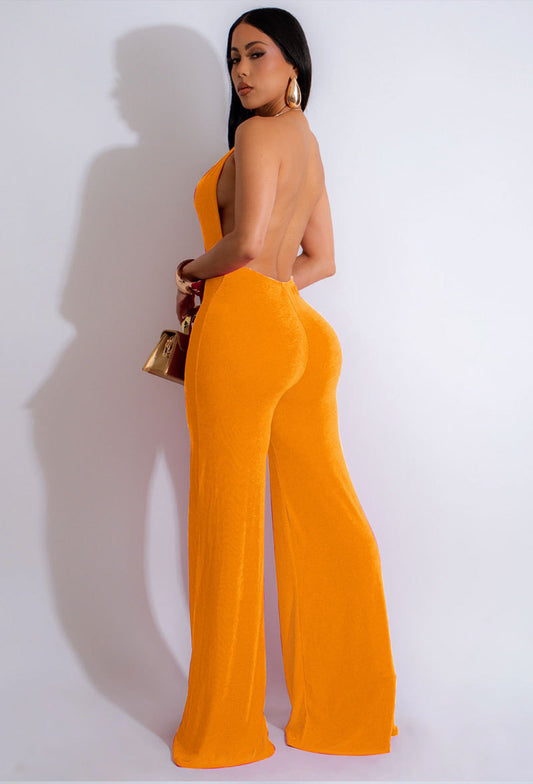 Sexy Casual Backless Jumpsuit