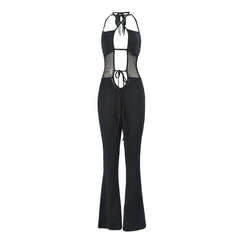 Sleeveless Backless Flared Sexy Wide Leg Jumpsuit