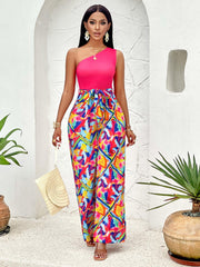 Women Summer Printed Jumpsuit