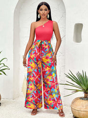 Women Summer Printed Jumpsuit