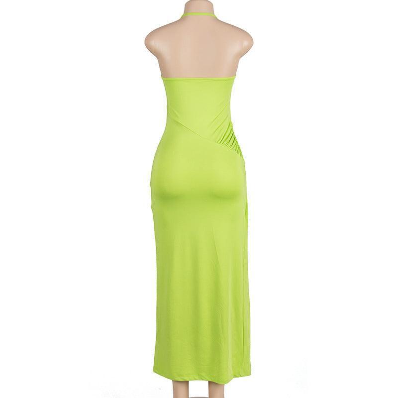 Sexy Solid Color Sleeveless Bodycon Dress - 808Lush