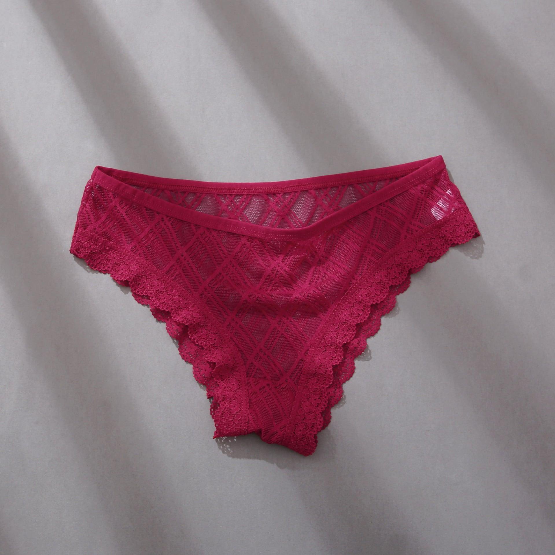 Women Brazilian Panties Mesh Lace Stitching Sexy Panty T-Back - 808Lush