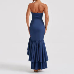 Elegant Tube Top Backless Hip Wrapped Dress