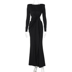 Women Sexy Slim Long Sleeve Maxi Dress