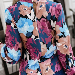 Floral Elegant Long Sleeve Blouse Top