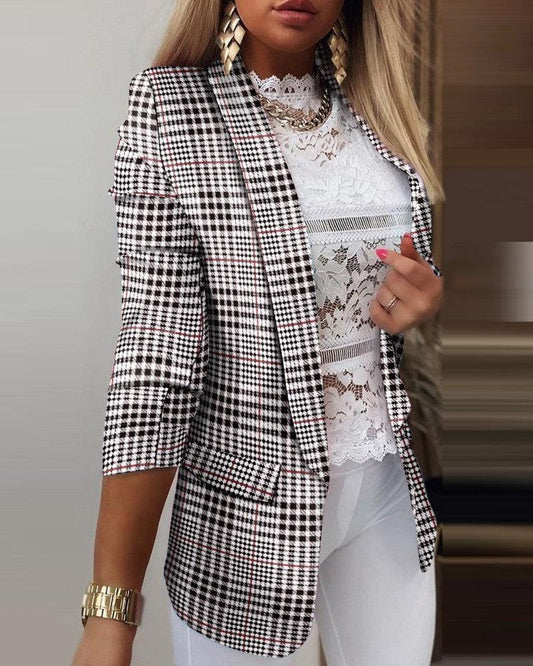 Women Blazer Tie-Dyed Office Slim Fit Blazer - 808Lush