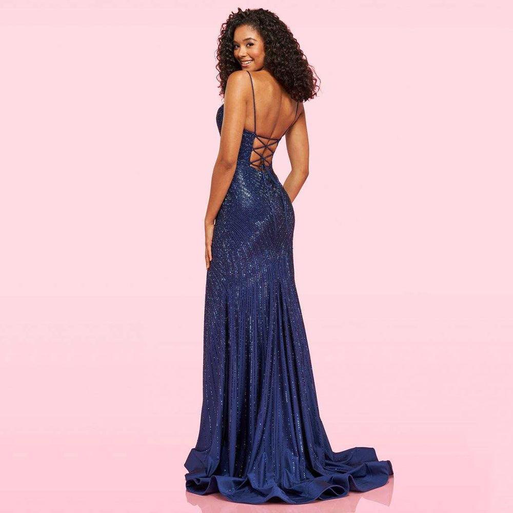 Sexy Sequin Backless Slit Formal Dress - 808Lush