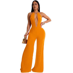 Sexy Casual Backless Jumpsuit