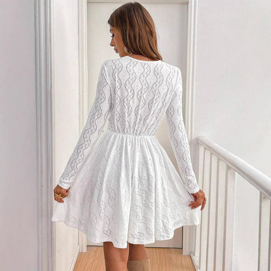 Elegant Lace Patchwork Holiday Dress Sundress