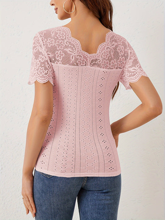 V neck Lace Top for Women